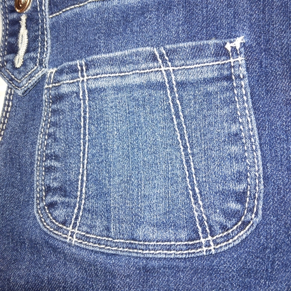 ~L@@K~NWT Toddler Girls Super Stretch denim "Shortall" Coverall Shorts~Sz 4/5 - Picture 4 of 14